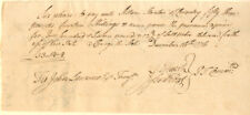 Oliver Ellsworth and Jesse Root Autographed 1776 
