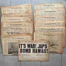 Vintage 1941 The New York Times Week In Review Newspaper WWII War Pearl Harbor picture