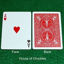 Ace of Hearts / Ace of Clubs - Mis-Indexed - Red - Bicycle Gaff Playing Card picture