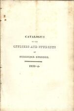 Catalogue of the Officers and Students of Williams College 1833-4. Not a reprint picture