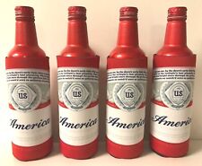 Budweiser AMERICA Logo Beer Koozie - Fits 16 oz Aluminum Can - (4)  New & F/S picture