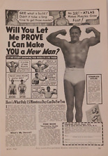 1943 Charles Atlas Vintage Print Ad Makes Muscles Grow Free Book Fitness Health picture