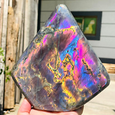 5.86lb Large Amazing Purple Orange Labradorite Quartz Crystal Specimen Healing picture