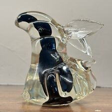Vintage Murano Glass Bunny Rabbit Figurine Statue JiCo Sommerso Murano Aardvark picture