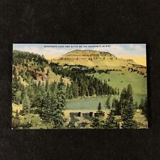 Beartooth Lake & Butte on the Beartooth Hi-Way, Montana - Linen Postcard Unused picture