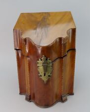 Superb c1790s English Mahogany Knife Box Chest w Inlay, Original Slotted Insert picture
