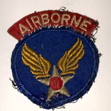 Original WW2 Vtg US Army Air Force Shoulder Patch on Twill USAAF - Grandpa Worn picture