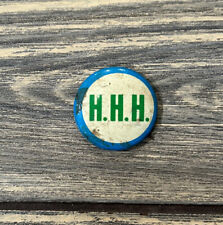Vintage H. H. H. 1” Pin White Blue Green picture