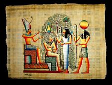 Rare Authentic Hand Painted Ancient Egyptian Papyrus-Nefertari Journey to A life picture