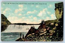 Great Falls Montana MT Postcard The Big Falls Of The Missouri River 1911 Vintage picture