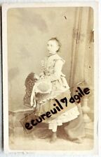 CDV Second Empire BOURGOIN to NIORT girl in summer dress & small hat C27 picture