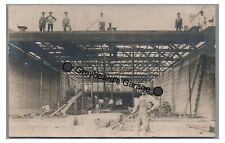 RPPC Construction Building Workers MILNOR ND North Dakota Real Photo Postcard picture