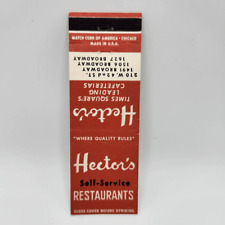 Vintage Matchcover Hector's Self Service Restaurants Times Square 42nd & Broadwa picture