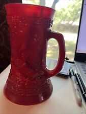 Fenton American Bicentennial 1976 Red Glass Liberty Bell Stain Beer Mug 7”T PO picture