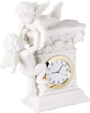 Katlot WU74349 Baroque Twin Cherubs Desktop Clock,white picture