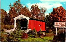 Willows Covered Bridge Route 30 Lancaster Pennsylvania Postcard picture