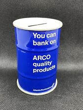 Vintage Steel Barrel Advertisinng Bank Richfield Arco Gas & Oil picture