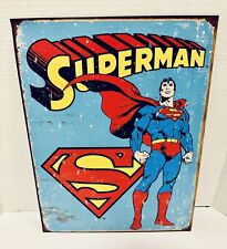 Superman Vintage Style Tin Metal Sign Retro Garage Decor 12.5 x 16 picture