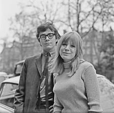 English singer and actress Marianne Faithfull with her fiancé 1960s OLD PHOTO picture