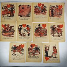 Lot of 11 Vintage Valentines Day Greetings Early 1900's Era Lot #3 picture