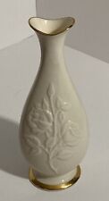 Lenox Sharon Bud Vase 7.25” tall 24 ct gold trim. SMALL CHIP On Rim Vintage picture