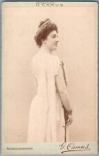 CABINET PHOTO WOMEN TO IDENTIFY SOPRANO ARTIST ACTRESS? PAR CAMUS 1880' OPERA picture