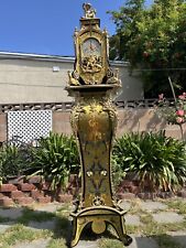Vintage Italian Gold Gilt Baroque Grandfather Clock With German Mechanical . picture