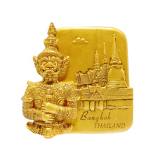 3d Gold Bangkok Tourist Fridge Magnet Travel Thai Souvenir The Grand Palace picture