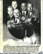 1975 Press Photo Apollo-Soyuz Test Project Symbolic Painting by Bert Winthrop picture