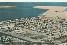 Vintage Postcard Parsley's Beach Trailer Park St. Peterburg, Florida Aerial View picture