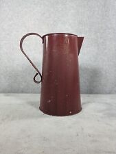 Vintage Metal Water Pitcher Christmas With Santa Farmhouse Decor picture
