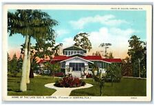 c1940's Home of the Late Geo. E. Sebring (Founder of Sebring FL) Postcard picture