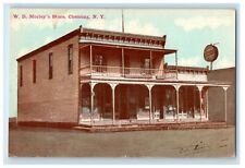 c1910's W. D. Morley's Store Howell's Hotel Chemung New York NY Antique Postcard picture