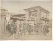 c.1880's PHOTO - JAPAN BUDDHIST FUNERAL / GREAT GATE SHIBA TOKYO picture