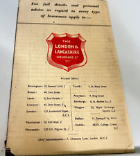 1950's the London Lancashire Insurance Company inventory form For house contents picture