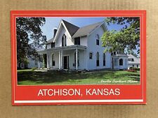 Postcard Atchison KS Kansas Aviator Amelia Earhart Home Birthplace Vintage PC picture