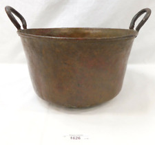 227/1626 Antique 19th C - Hammered Copper Pot with Double Handles picture