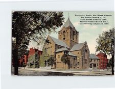 Postcard Old South Churches Worcester Massachusetts USA picture