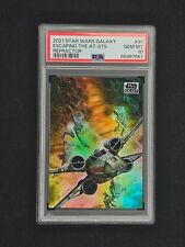 2021 Topps Star Wars Galaxy Chrome Escaping the AT-STs Refractor PSA 10 Gem Mint picture