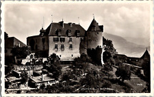 Gruyères Castle Fribourg Switzerland 1950s RPPC Postcard Le Chateau Swiss Photo picture
