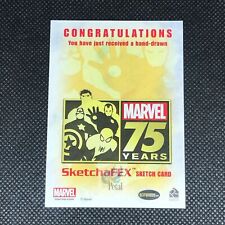 2010 Rittenhouse Marvel Sketch Card by Rhiannon Owens 75th Anniverssary picture