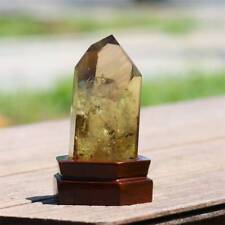 1.6LB Top Natural Citrine Obelisk Crystal Specimen Reiki Crystal Wand point picture
