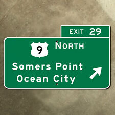 New Jersey parkway exit 29 Somers Point US 9 highway road sign Garden 22x13 picture