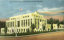 Rawlins,WY Carbon County Court House Wyoming Sanborn Souvenir Co. Linen Postcard picture