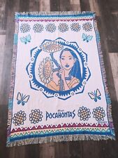 Pocahontas Disney Woven Throw Blanket Tapestry Beacon Blanket  Appx 43