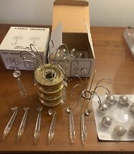 2-Vintage Christmas Silvestri Candlestick Trimmers- Crystals & Silver picture