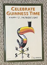 Celebrate Guinness Time St. Patrick's Day Bar Sign Toucan Pint Glass New COOL picture