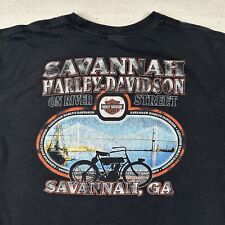 Vintage Harley Davidson Shirt Mens 2xl Savannah Motorcycle River St. Biker Y2K picture