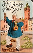1910 Basel PC Baseler Fastnacht/Carnival/Shrovetide Peasant Selling Vegetables picture