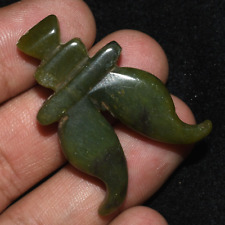 Rare Ancient Islamic Green Jade Stone Amulet Pendant Circa 8th Century AD picture
